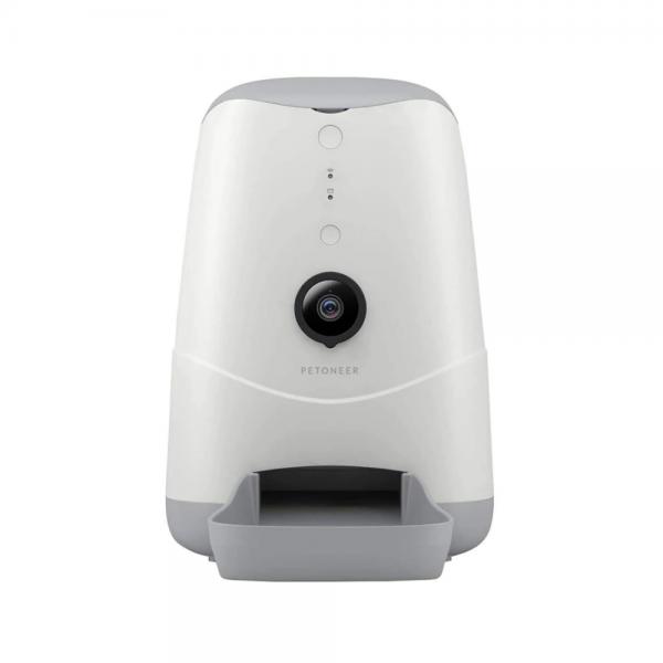 Dispenser pentru hrana smart PETONEER Nutri Vision pentru animale, 3.7L, Camera 720p, WiFi, Control aplicatie, Alb 1 - lerato.ro