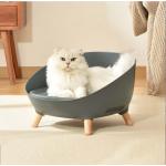 Pat PETONEER COZY Sofa Smart pentru pisici de pana la 15 kg, Reglare temperatura automata, Control aplicatie, WiFi, Gri