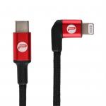 Cablu pentru incarcare si transfer de date PGYTECH P-GM-123, USB Type-C/Lightning, MFi, 65cm, Negru/Rosu 2 - lerato.ro