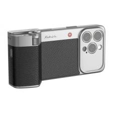 Alte accesorii telefoane, Suport tip grip PGY RetroVa compatibil cu iPhone 16 Pro, 300mAh, Bluetooth, USB-C, Negru, lerato.ro