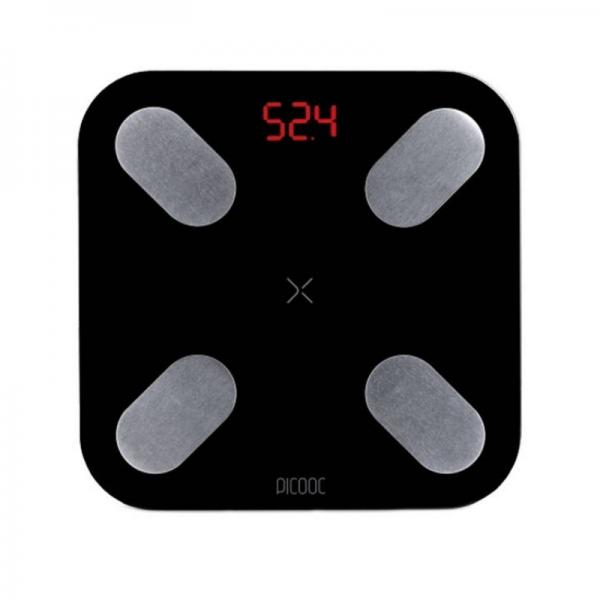 Cantar corporal Smart Picooc Mini, 14 functii de masurare, 8-150kg, Control prin aplicatie, Bluetooth 4.0, Wireless, Negru