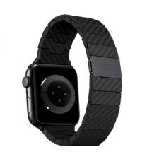 Curea PITAKA Carbon Fiber compatibila cu Apple Watch 4/5/6/7/8/SE/Ultra 42/44/45/49mm Black
