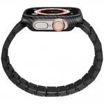 Curea Pitaka Carbon Fiber Modern compatibila cu cu Apple Watch 1/2/3/4/5/6/7/8/9/SE/SE2/Ultra, 42/44/45/49mm, Negru 3 - lerato.ro