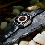 Curea Pitaka Carbon Fiber Modern compatibila cu cu Apple Watch 1/2/3/4/5/6/7/8/9/SE/SE2/Ultra, 42/44/45/49mm, Negru 19 - lerato.ro