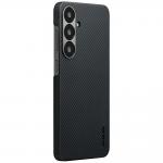 Carcasa Pitaka Ultra-Slim cu MagSafe compatibila cu Samsung Galaxy S25, Negru 3 - lerato.ro