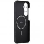 Carcasa Pitaka Ultra-Slim cu MagSafe compatibila cu Samsung Galaxy S25, Negru 10 - lerato.ro