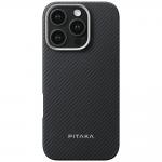 Carcasa Pitaka Ultra-Slim cu MagSafe compatibila cu iPhone 16 Pro Max, Negru 2 - lerato.ro