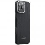 Carcasa Pitaka Ultra-Slim cu MagSafe compatibila cu iPhone 16 Pro Max, Negru 3 - lerato.ro