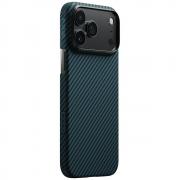 Carcasa Pitaka Ultra-Slim cu MagSafe compatibila cu iPhone 17 Pro, Navy Blue