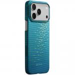 Carcasa PITAKA Ultra-Slim cu MagSafe compatibila cu iPhone 17 Pro Max, Lucid Blue 3 - lerato.ro