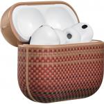 Carcasa Pitaka Aramid Fiber MagSafe compatibila cu Apple AirPods Pro 3, Sunset 3 - lerato.ro