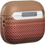 Carcasa Pitaka Aramid Fiber MagSafe compatibila cu Apple AirPods Pro 3, Sunset 4 - lerato.ro