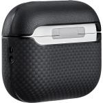 Carcasa Pitaka Aramid Fiber MagSafe compatibila cu Apple AirPods Pro 3, Negru 5 - lerato.ro