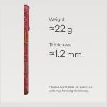 Husa PITAKA Ultra-Slim Monogram cu MagSafe compatibila cu iPhone 17 Pro Max, Rosu 5 - lerato.ro