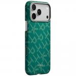 Husa PITAKA Ultra-Slim Monogram cu MagSafe compatibila cu iPhone 17 Pro Max, Verde 4 - lerato.ro