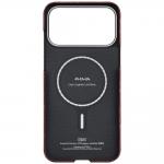 Husa PITAKA Ultra-Slim Monogram cu MagSafe compatibila cu iPhone 17 Pro, Rosu 7 - lerato.ro