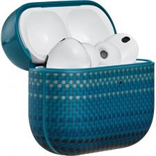 Carcasa Pitaka Aramid Fiber Magnetic Case compatibila cu Apple AirPods Pro 3, Moonrise