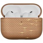 Carcasa Pitaka Aramid Fiber compatibila cu Apple AirPods Pro 3, Golden Glint 5 - lerato.ro