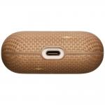 Carcasa Pitaka Aramid Fiber compatibila cu Apple AirPods Pro 3, Golden Glint 7 - lerato.ro
