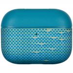 Carcasa Pitaka Aramid Fiber compatibila cu Apple AirPods Pro 3, Lucid Blue 2 - lerato.ro