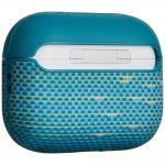 Carcasa Pitaka Aramid Fiber compatibila cu Apple AirPods Pro 3, Lucid Blue 4 - lerato.ro
