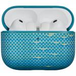 Carcasa Pitaka Aramid Fiber compatibila cu Apple AirPods Pro 3, Lucid Blue 5 - lerato.ro
