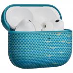 Carcasa Pitaka Aramid Fiber compatibila cu Apple AirPods Pro 3, Lucid Blue 6 - lerato.ro