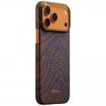 Husa PITAKA Edge Breath of Veins cu MagSafe compatibila cu iPhone 17 Pro, Burning Orange 3 - lerato.ro