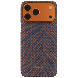 Husa PITAKA Edge Breath of Veins cu MagSafe compatibila cu iPhone 17 Pro / 18 Pro, Burning Orange