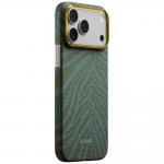 Husa PITAKA Edge Breath of Veins cu MagSafe compatibila cu iPhone 17 Pro, Dive Green 3 - lerato.ro