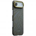 Husa PITAKA Edge Breath of Veins cu MagSafe compatibila cu iPhone 17 Air, Dive Green 3 - lerato.ro