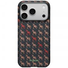 Husa PITAKA Edge Happiness Rides cu MagSafe compatibila cu iPhone 17 Pro, Ebon Kylin