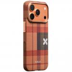 Husa PITAKA Flora in Grid Edge cu MagSafe compatibila cu iPhone 17 Pro, Cloud Dusk 3 - lerato.ro