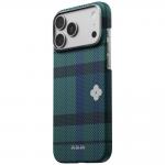 Husa PITAKA Flora in Grid Edge cu MagSafe compatibila cu iPhone 17 Pro, Forest Dawn 4 - lerato.ro