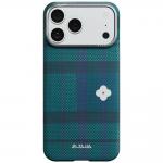 Husa PITAKA Flora in Grid Edge cu MagSafe compatibila cu iPhone 17 Pro Max, Forest Dawn 2 - lerato.ro