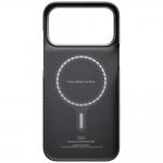 Husa PITAKA Edge cu MagSafe compatibila cu iPhone 18 Pro Max / 17 Pro Max, Negru / Gri 4 - lerato.ro