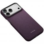 Husa PITAKA Edge Case PTK Weaving-Charoite cu MagSafe compatibila cu iPhone 18 Pro Max / 17 Pro Max, Mov 4 - lerato.ro