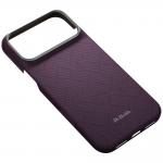 Husa PITAKA Edge Case PTK Weaving-Charoite cu MagSafe compatibila cu iPhone 18 Pro Max / 17 Pro Max, Mov 7 - lerato.ro