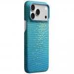 Husa PITAKA Edge cu MagSafe compatibila cu iPhone 18 Pro Max / 17 Pro Max, Lucid Blue 3 - lerato.ro