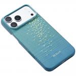 Husa PITAKA Edge cu MagSafe compatibila cu iPhone 18 Pro Max / 17 Pro Max, Lucid Blue 4 - lerato.ro