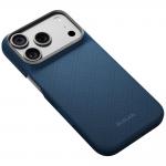 Husa PITAKA Edge Argyle cu MagSafe compatibila cu iPhone 18 Pro / 17 Pro, Dark Blue 3 - lerato.ro