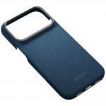 Husa PITAKA Edge Argyle cu MagSafe compatibila cu iPhone 18 Pro / 17 Pro, Dark Blue 5 - lerato.ro