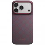 Husa PITAKA Edge Argyle cu MagSafe compatibila cu iPhone 18 Pro / 17 Pro, Albastru / Rosu 2 - lerato.ro