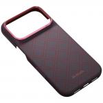 Husa PITAKA Edge Argyle cu MagSafe compatibila cu iPhone 18 Pro / 17 Pro, Albastru / Rosu 7 - lerato.ro