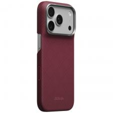 Husa PITAKA Edge Argyle cu MagSafe compatibila cu iPhone 18 Pro / 17 Pro, Burgundy