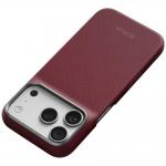 Husa PITAKA Edge Argyle cu MagSafe compatibila cu iPhone 18 Pro / 17 Pro, Burgundy 4 - lerato.ro