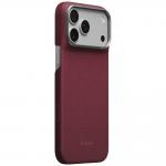 Husa PITAKA Edge Argyle cu MagSafe compatibila cu iPhone 18 Pro Max / 17 Pro Max, Burgundy 3 - lerato.ro