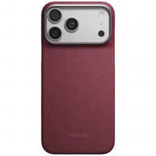 Husa PITAKA Edge Argyle cu MagSafe compatibila cu iPhone 18 Pro Max / 17 Pro Max, Burgundy