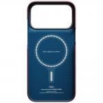 Husa PITAKA Edge Argyle cu MagSafe compatibila cu iPhone 18 Pro Max / 17 Pro Max, Burgundy 8 - lerato.ro