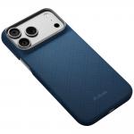 Husa PITAKA Edge Argyle cu MagSafe compatibila cu iPhone 18 Pro Max / 17 Pro Max, Dark Blue 4 - lerato.ro